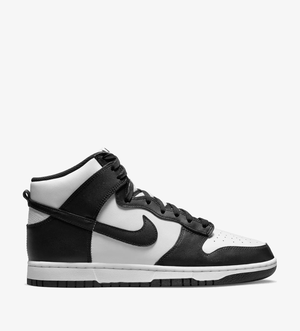 Nike Dunk Hi Retro Panda Erkek Beyaz/Siyah Spor Ayakkabı