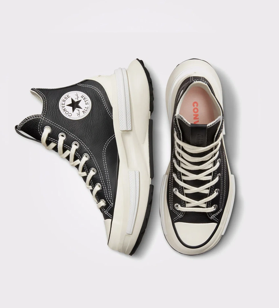 Converse Run Star Legacy Cx Foundational Unisex Siyah Deri Platform Sneaker