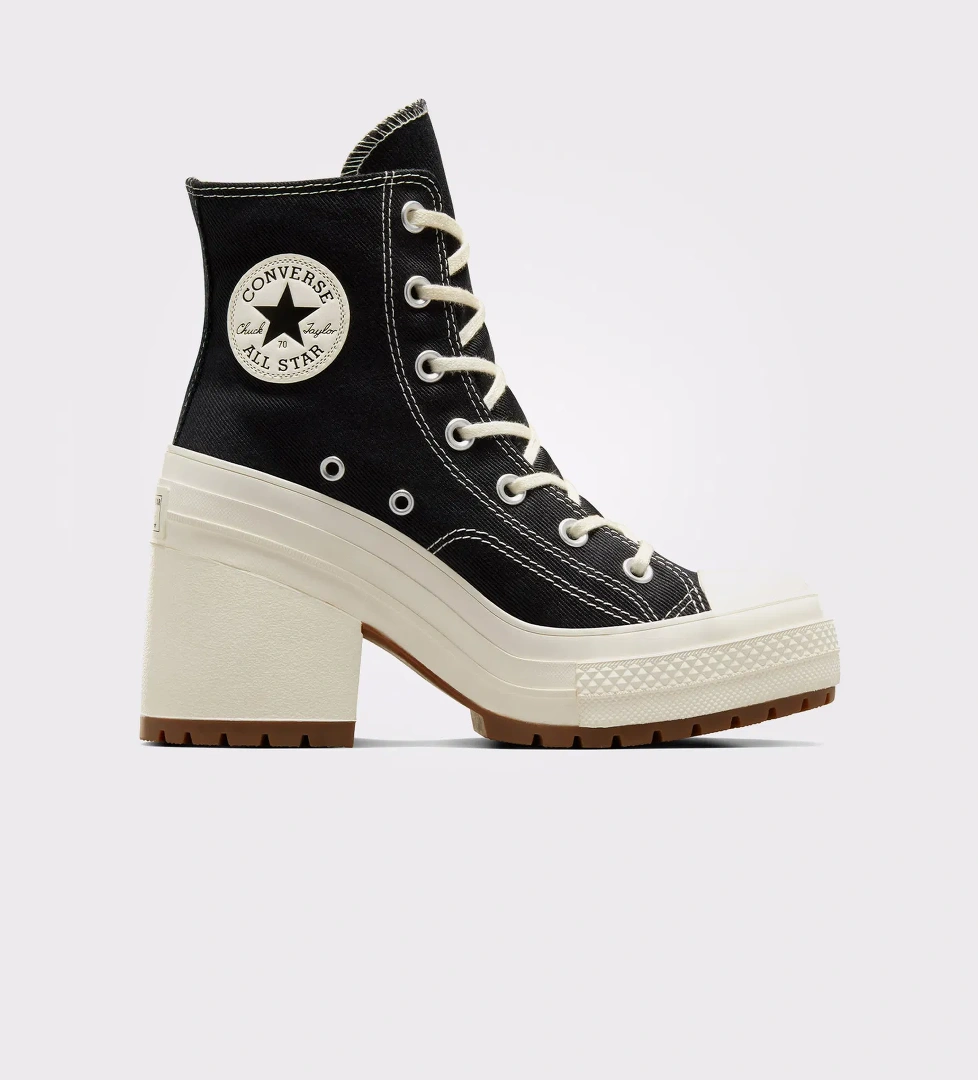 Converse Chuck 70 De Luxe Heel Kadın Siyah Platform Sneaker
