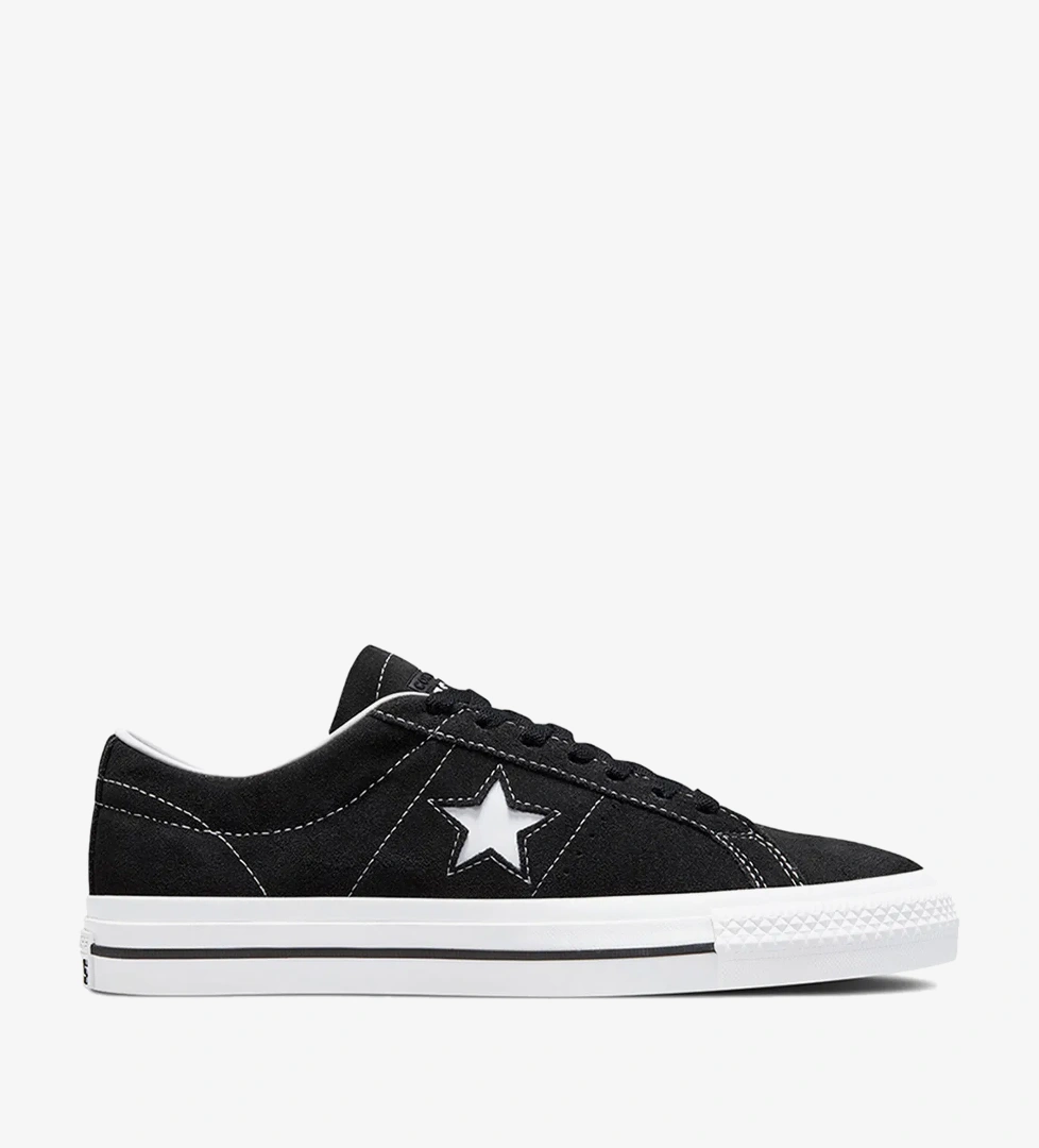 Converse Cons One Star Pro Unisex Siyah Süet Sneaker