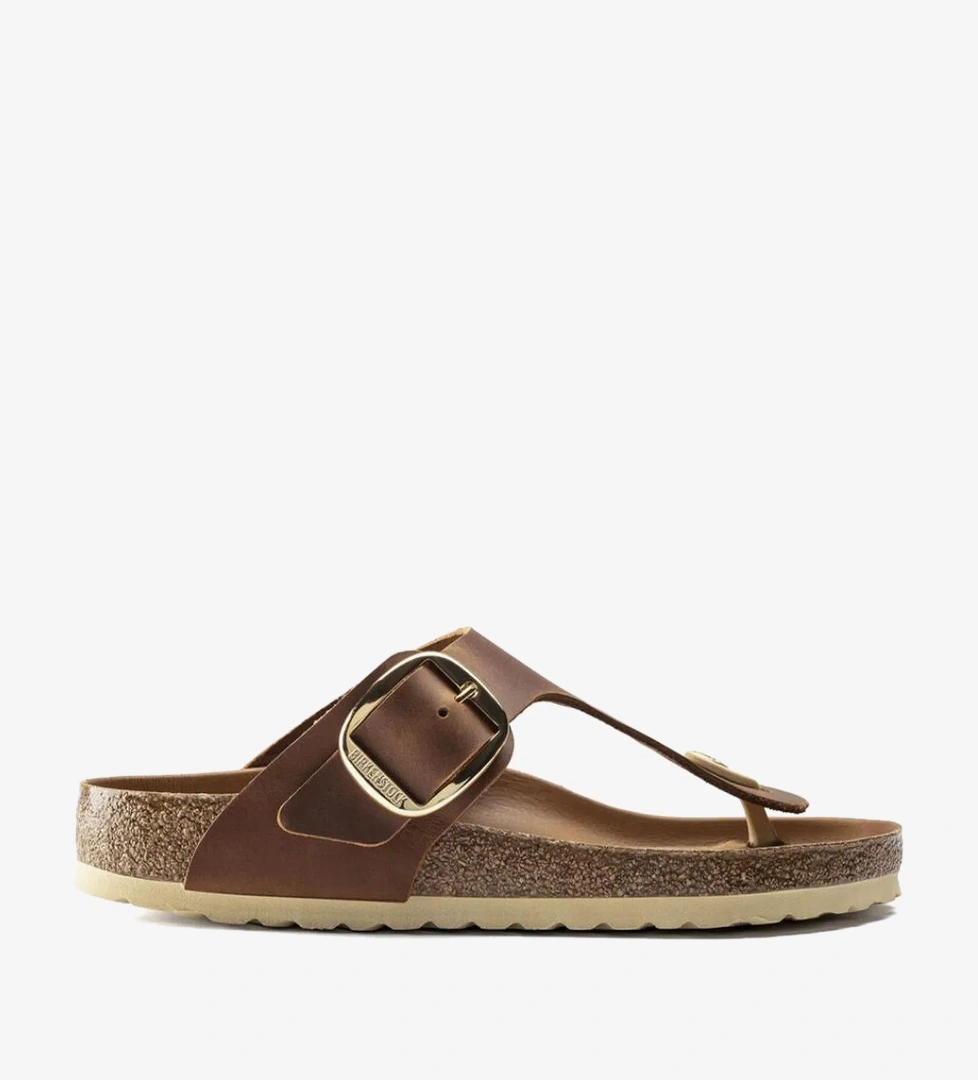 Birkenstock Gizeh Big Buckle Leoi Kadın Kahverengi Terlik