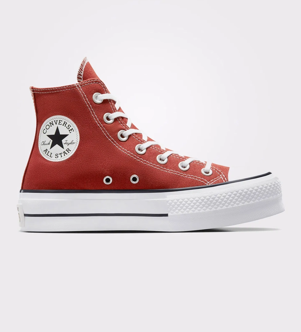 Converse Converse Chuck Taylor All Star Lift Platform Seasonal Color Kadın Kırmızı Sneaker FashFed'de! Kırmızı - 1. görsel