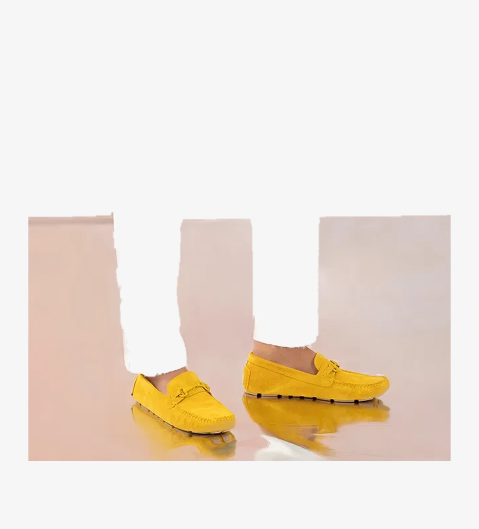 Kaiya Sarı Erkek Günlük Süet Deri Ayakkabı - Görsel 1