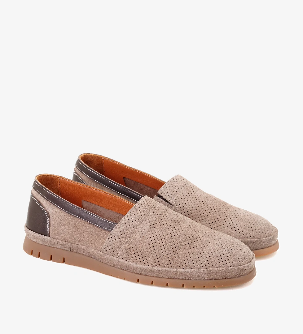 Alma Kahve Erkek Süet Deri Loafer - Görsel 1