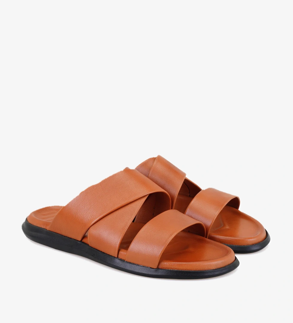 Evelin Taba Erkek Deri Terlik - Görsel 1