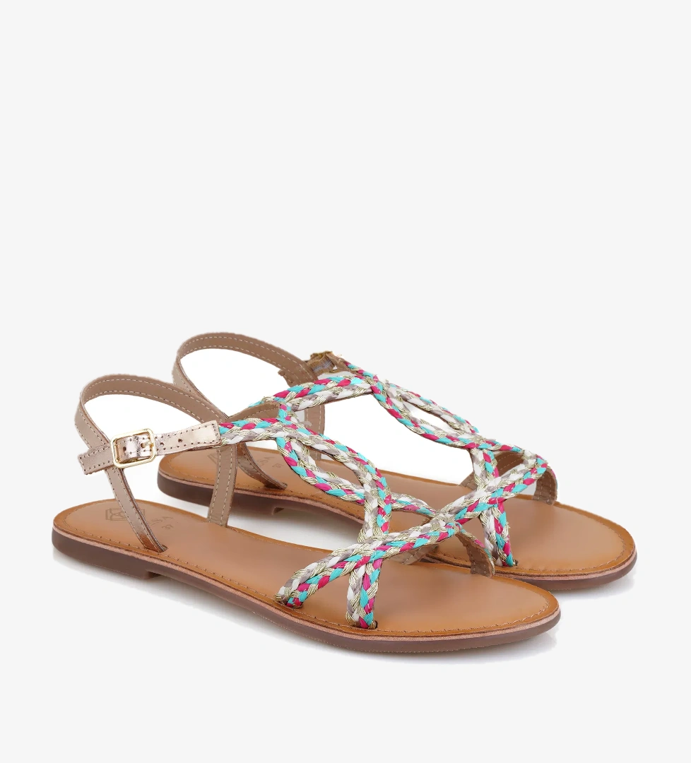 Desa Kadın Çok Renkli Hasır Örgülü Terlik model görseli