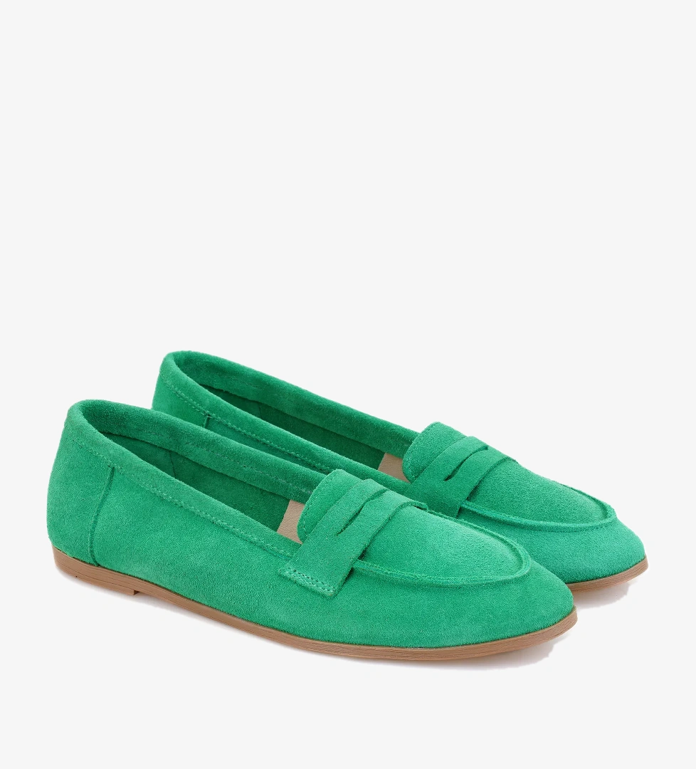 Kadın Yeşil Günlük Süet Deri Ayakkabı - Görsel 1