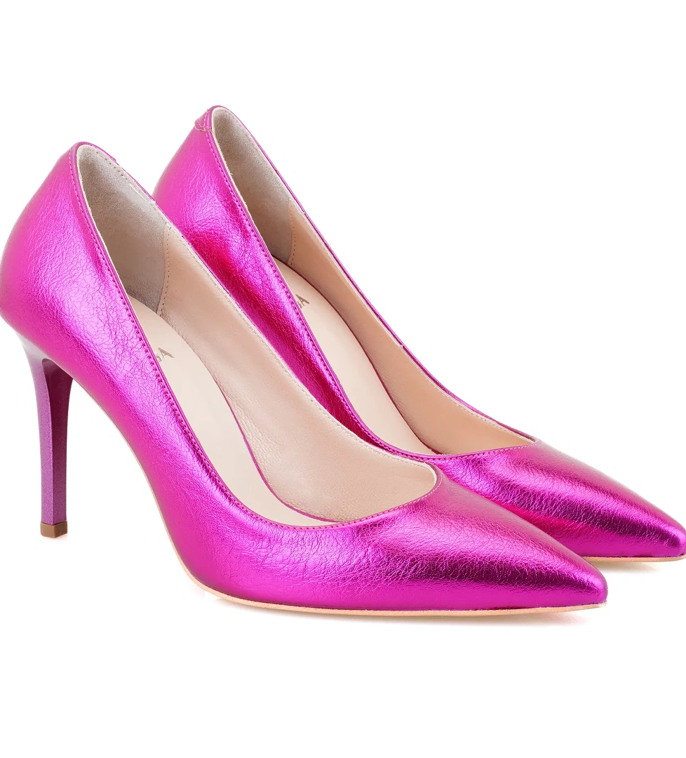 Kadın Pembe Topuklu Abiye Ayakkabı - Görsel 1