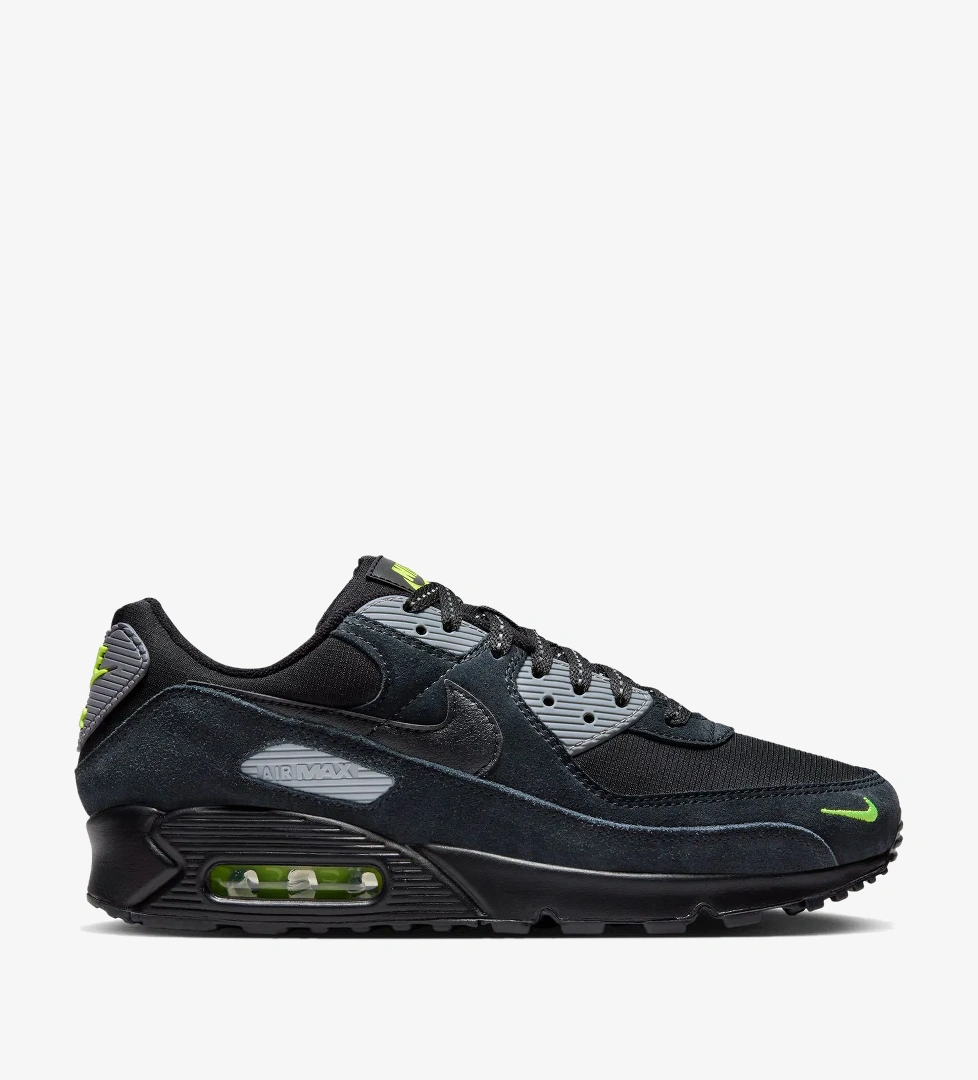 Nike Air Max 90 Erkek Siyah Spor Ayakkabı - Görsel 1