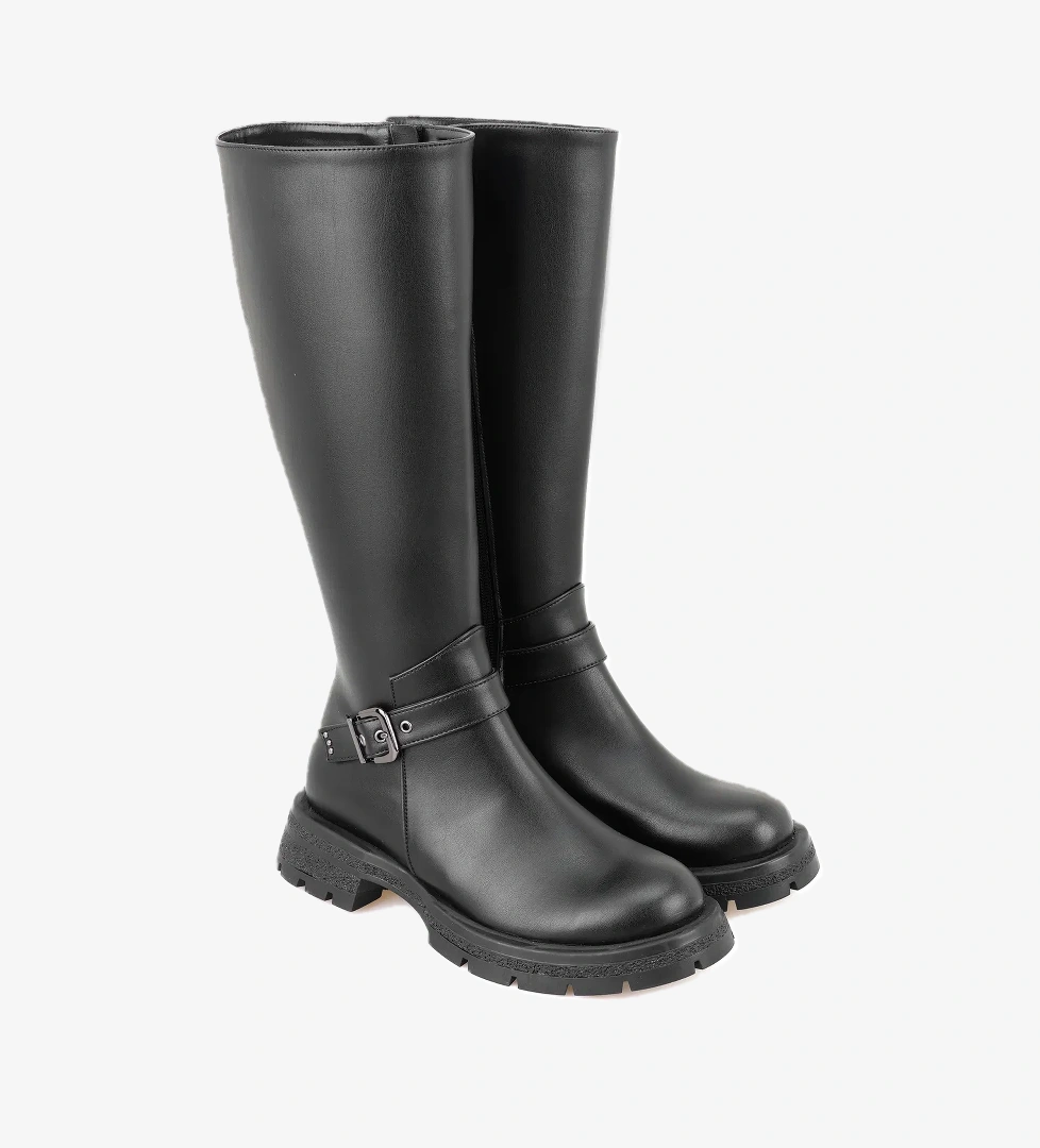 Kadın Siyah Fermuarlı Çizme - Görsel 1