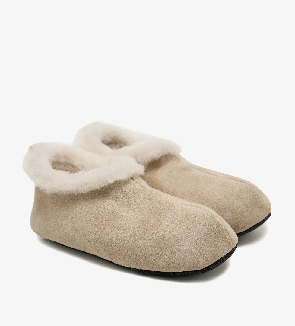 Desa Kadın Krem Fluffy Yünlü Patik model görseli