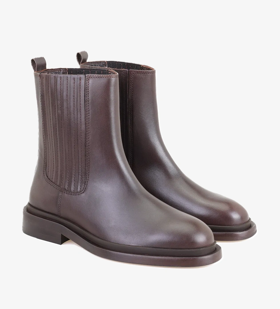 Luana Kahve Kadın Deri Bot - Görsel 1