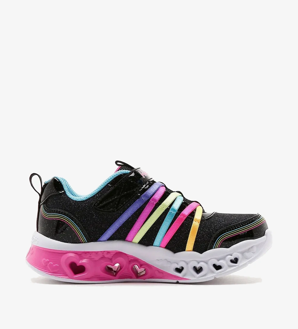 Skechers Skechers Flutter Heart Lights Rainbow Bestie Çocuk Işıklı Siyah Spor Ayakkabı model görseli