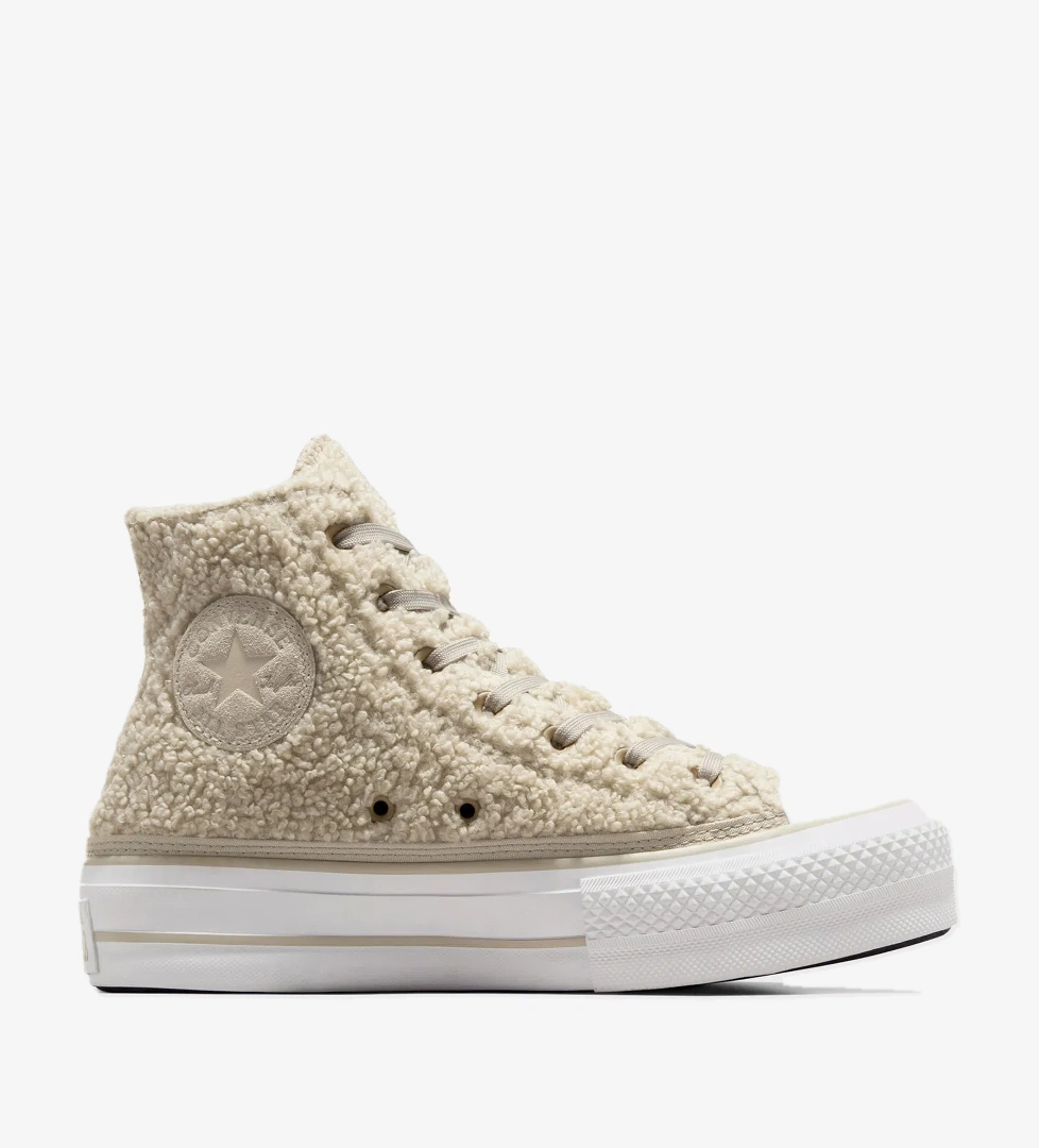 Converse Converse Chuck Taylor All Star Lift Platform Warm Winter Kadın Bej Sneaker model görseli