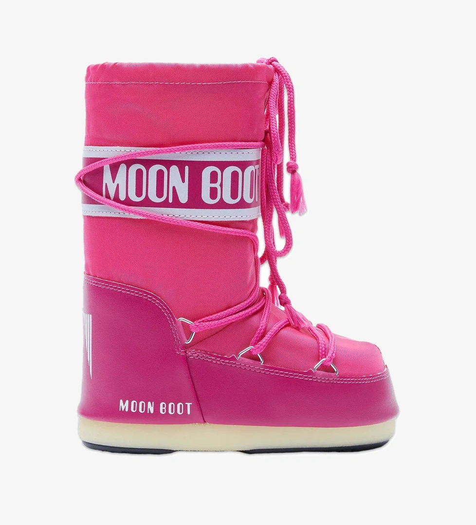 Moon Boot Icon Nylon Kadın Pembe Kar Botu