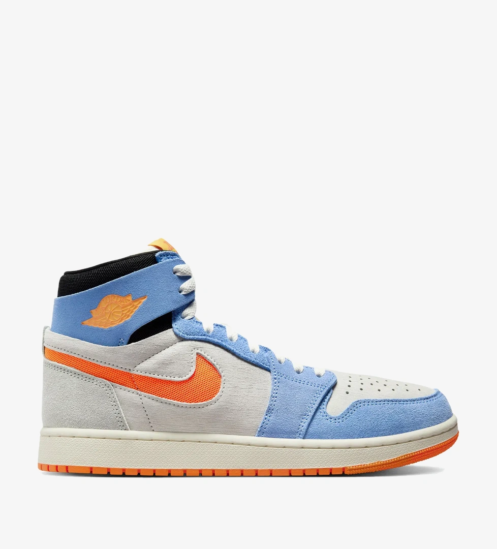 Jordan Jordan Air 1 High Zoom CMFT 2 Erkek Mavi/Turuncu Spor Ayakkabı model görseli