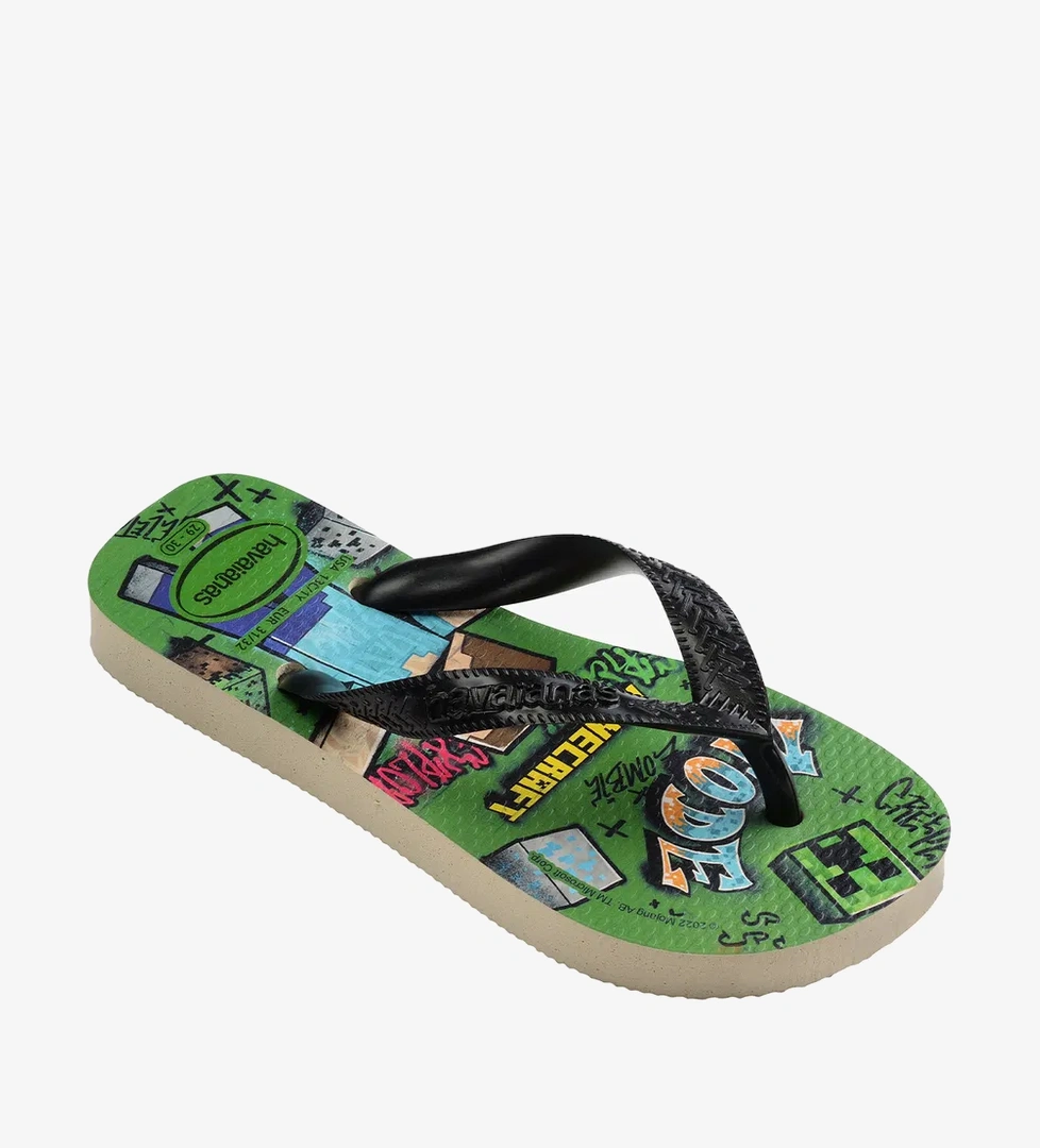 Havaianas Top Minecraft Bebek Yeşil Terlik - Görsel 1