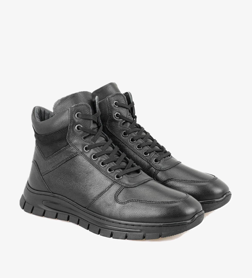 Desa Duane Siyah Erkek Fermuarlı Deri Bot model görseli