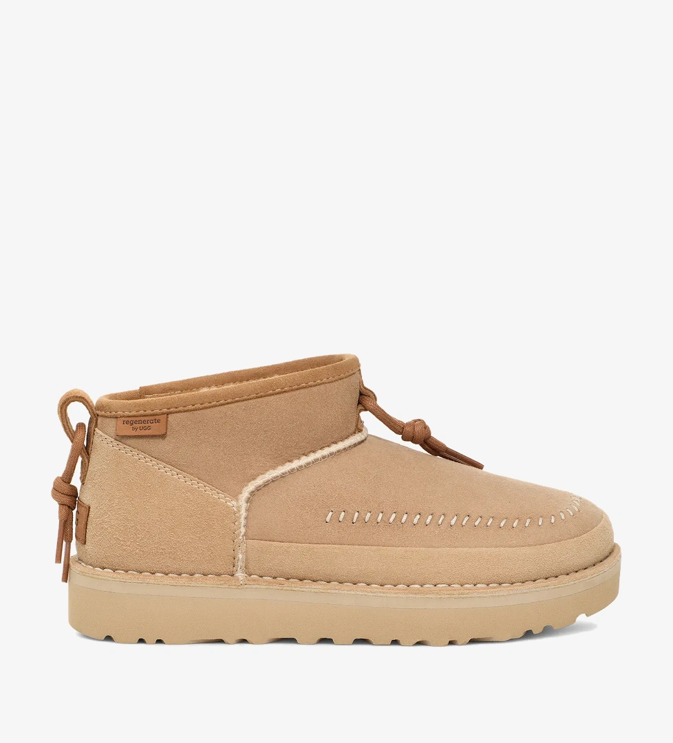 UGG Ultra Mini Crafted Regenerate Kadın Bej Bot - Görsel 1