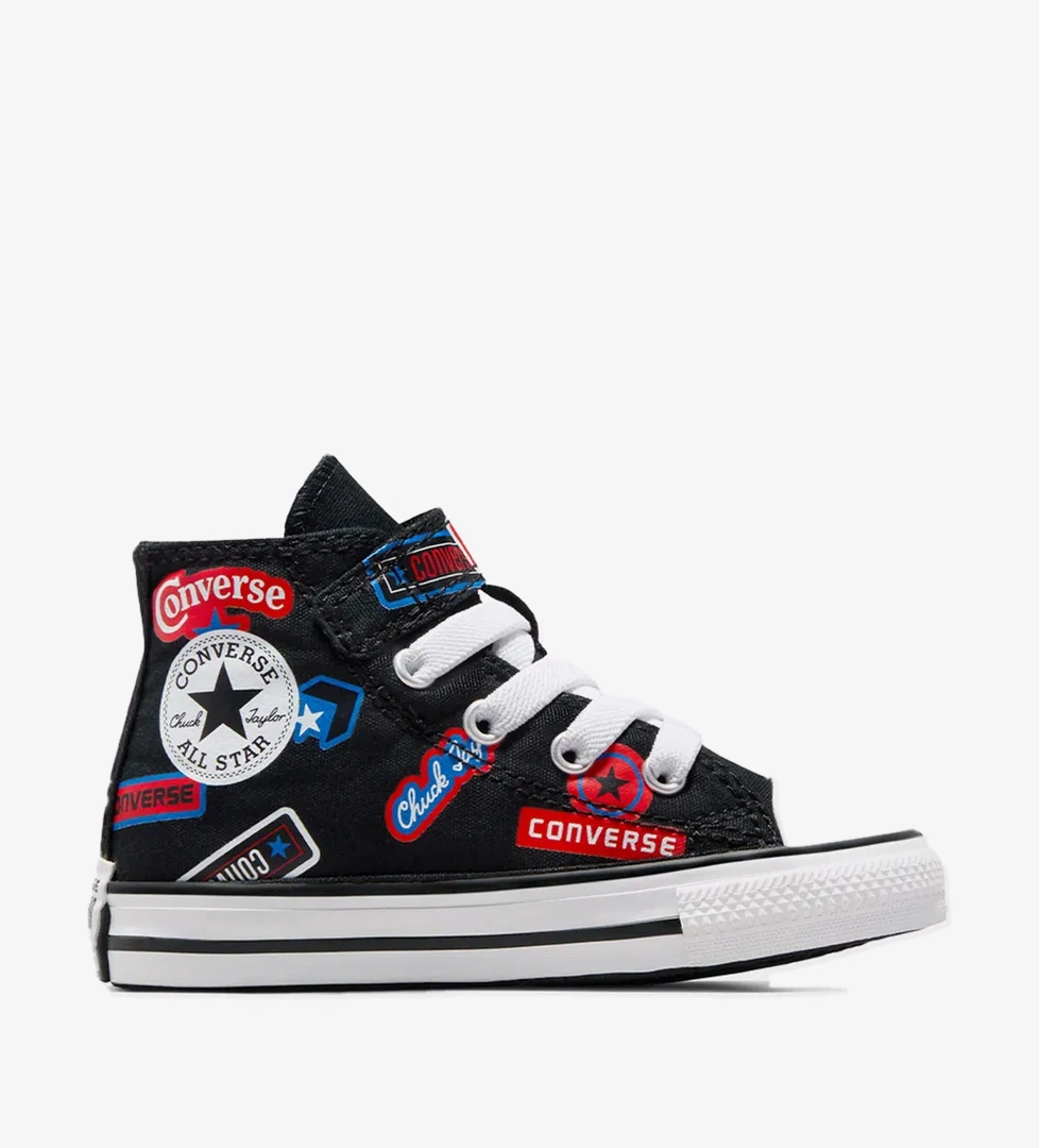 Converse Chuck Taylor All Star Easy On Stickers Çocuk Siyah Sneaker - Görsel 1