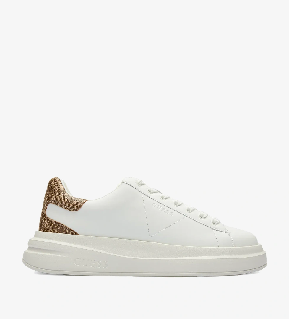 Guess Elba Leather Erkek Beyaz Sneaker - Görsel 1