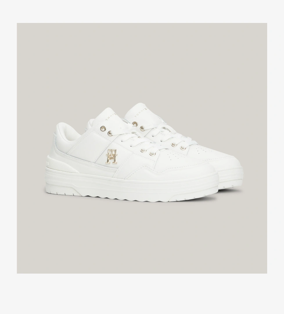 Tommy Hilfiger Tommy Hilfiger Basket Low Kadın Beyaz Sneaker FashFed'de! Beyaz - 1. görsel