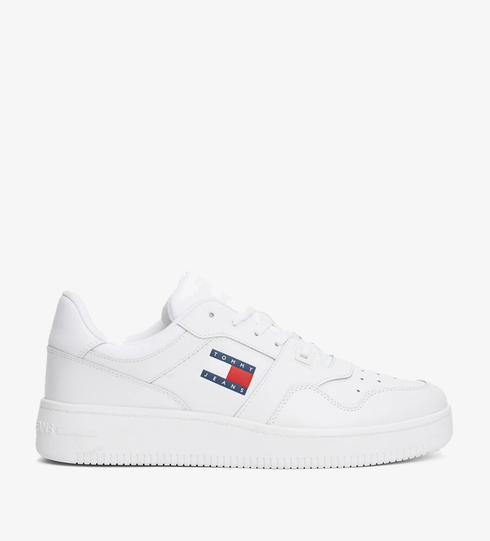 Tommy Hilfiger Tommy Hilfiger Tommy Jeans Retro Basket Ess Erkek Beyaz Spor Ayakkabı Sneaker | FashFed Beyaz - 1. görsel