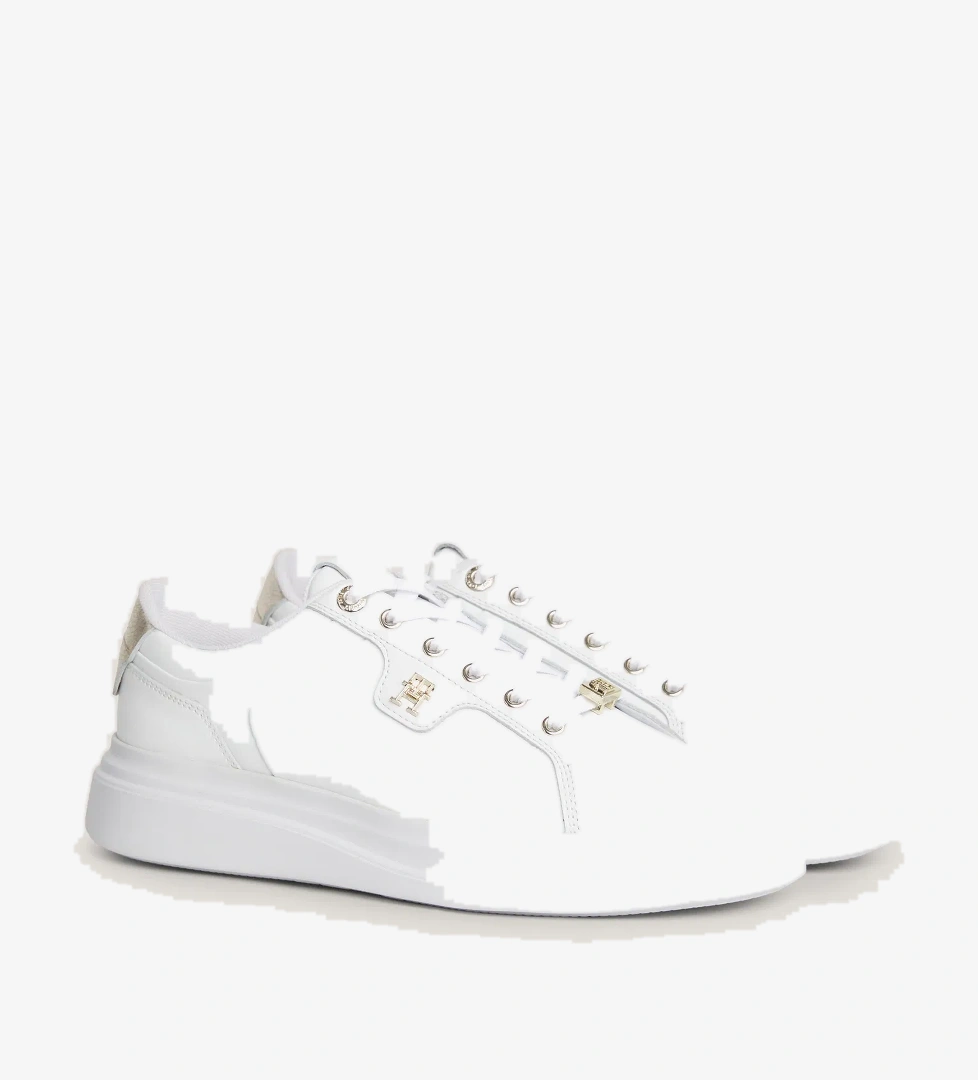 Tommy Hilfiger Tommy Hilfiger Pointy Court Hardware Kadın Beyaz Sneaker | FashFed Beyaz - 1. görsel