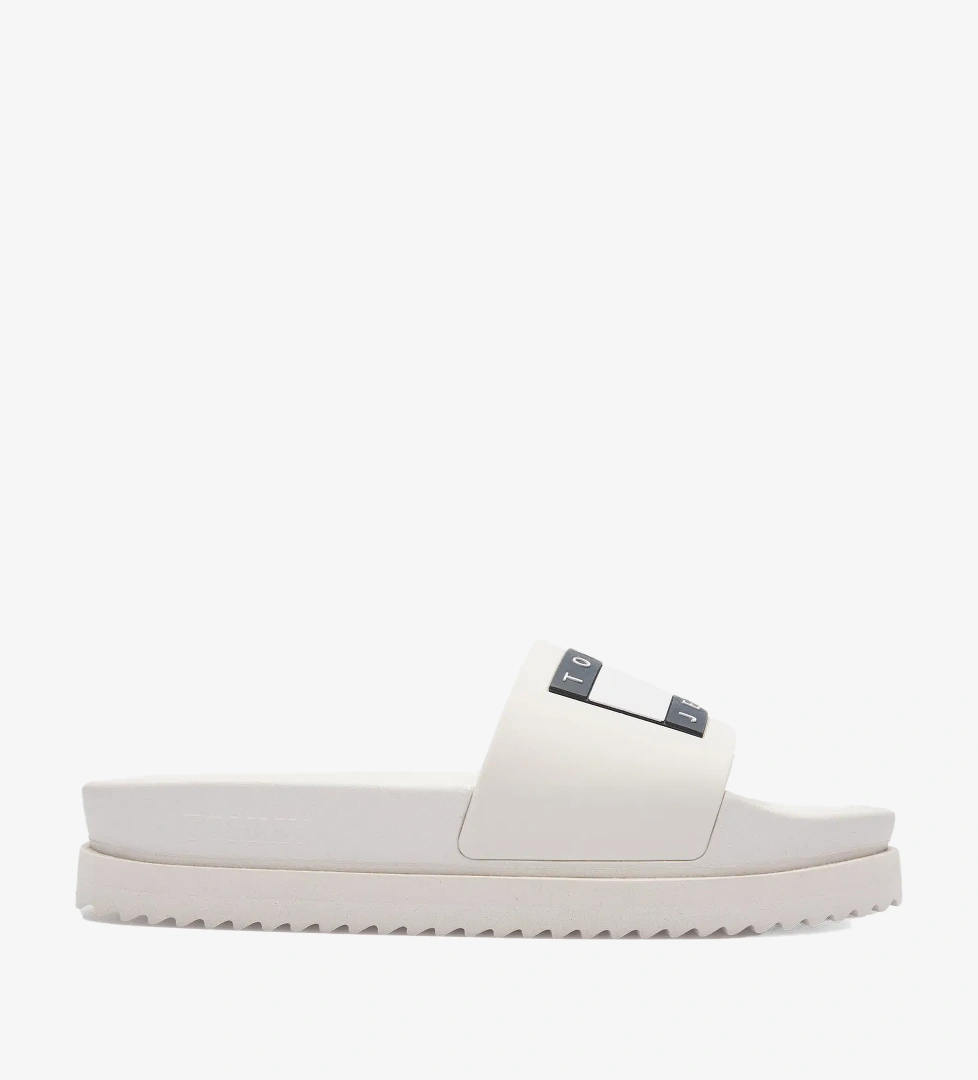 Tommy Jeans Tommy Jeans Elevated Flatform Slide Kadın Beyaz Terlik model görseli
