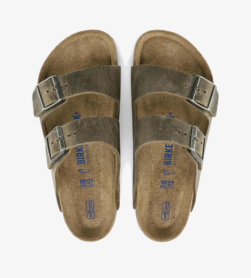 Birkenstock Arizona Sfb Leoi Erkek Haki Terlik - Görsel 1