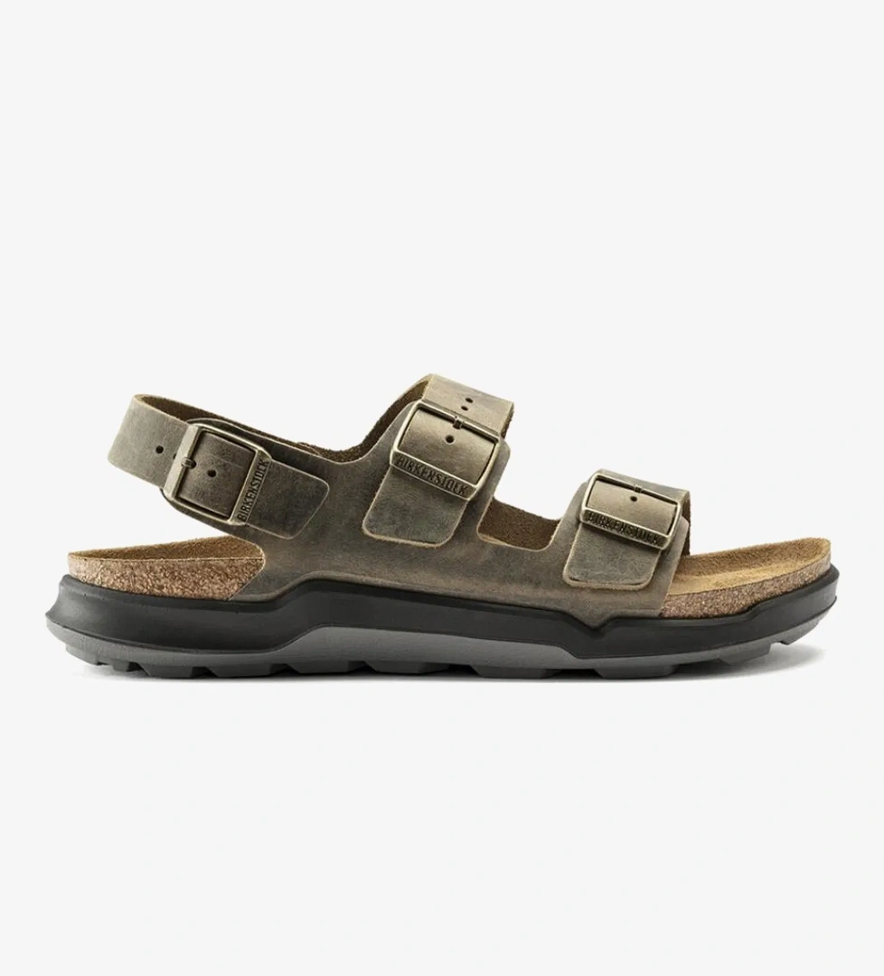 Birkenstock Milano Ct Bf Artic Old Erkek Haki Sandalet - Görsel 1
