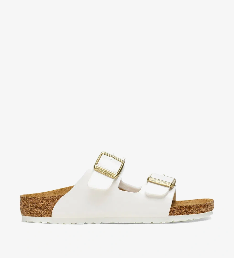 Birkenstock Arizona Bf Patent Çocuk Beyaz Terlik - Görsel 1