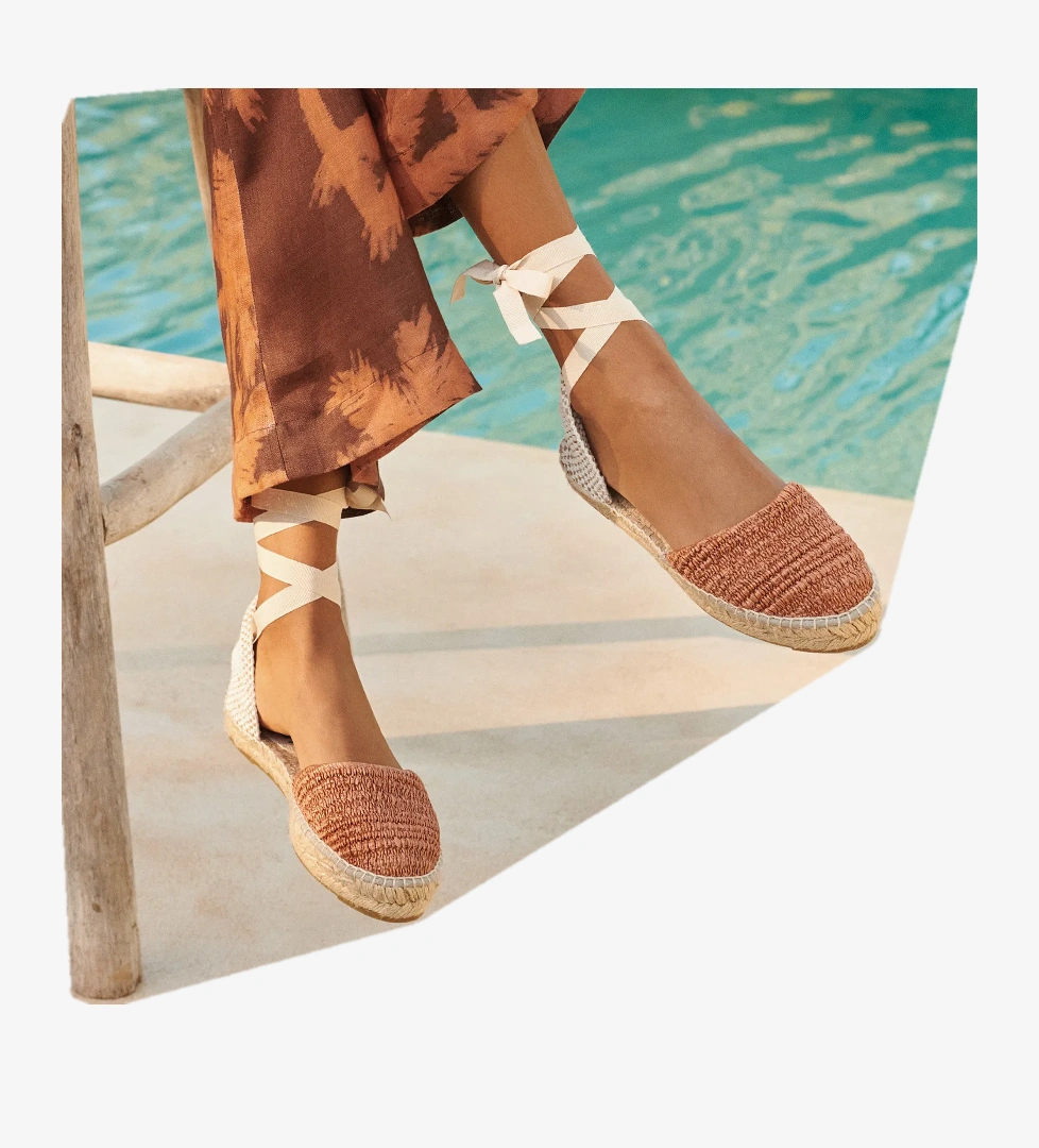 Manebi Yucatan Kadın Turuncu Espadril - Görsel 1