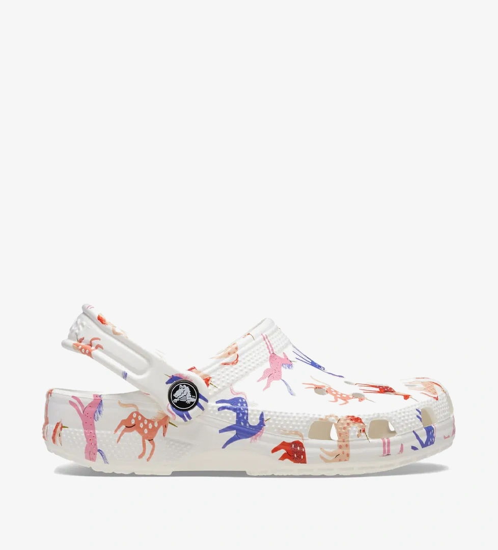 Crocs Classic Character Print T Bebek Beyaz Terlik - Görsel 1