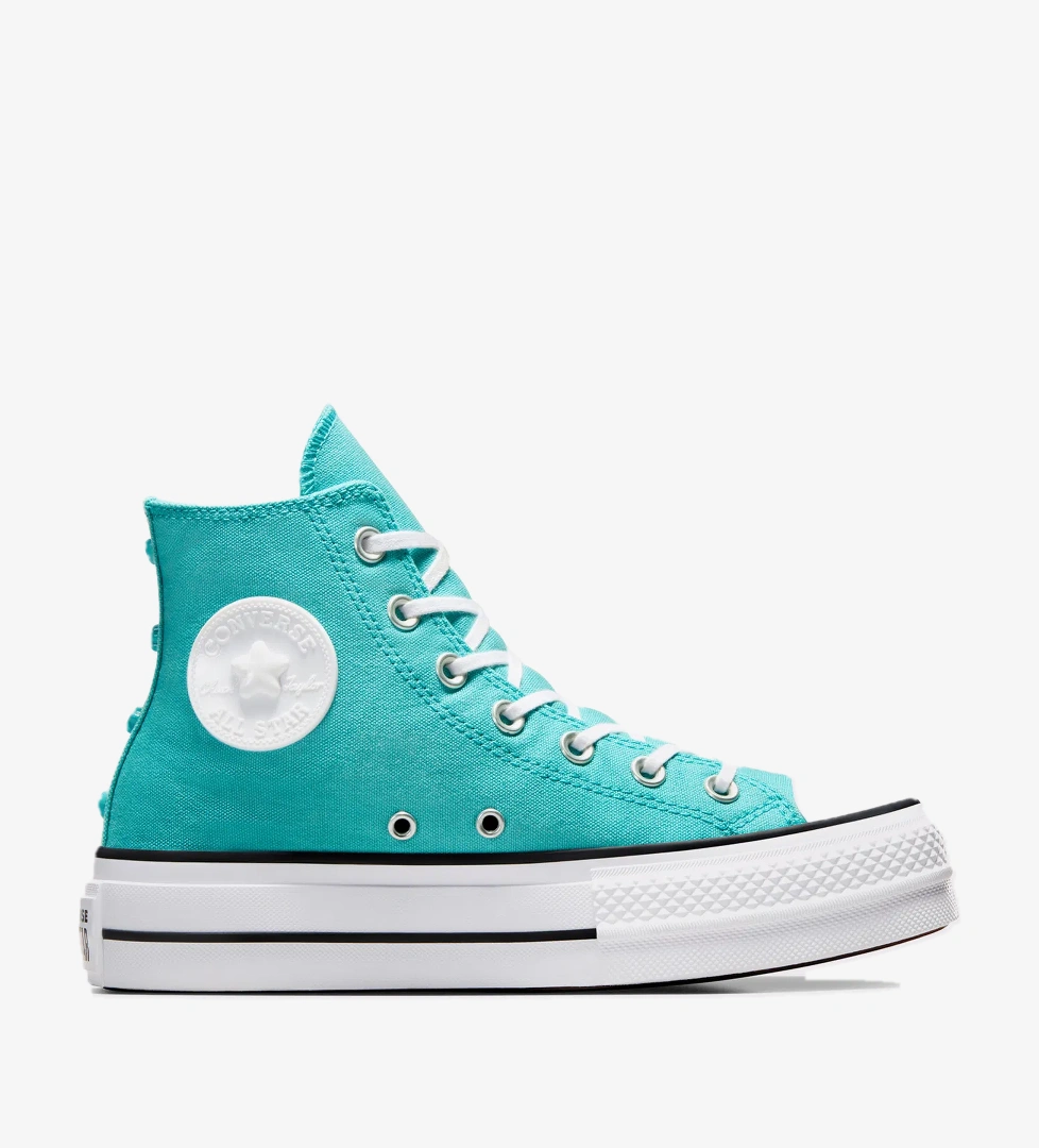 Converse Chuck Taylor All Star Lift Stars Kadın Mavi Platform Sneaker - Görsel 1