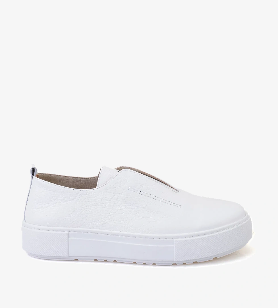 Kadın Beyaz Deri Spor Ayakkabı