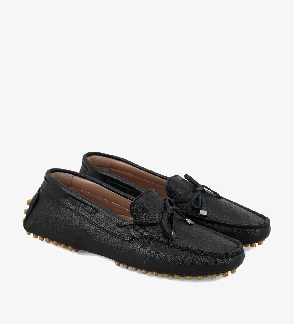 Kadın Siyah Deri Loafer - Görsel 1