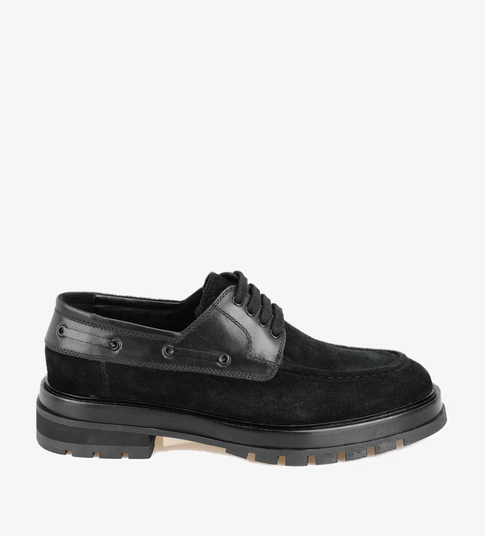 Emiras Siyah Erkek Günlük Süet Deri Ayakkabı - Görsel 1