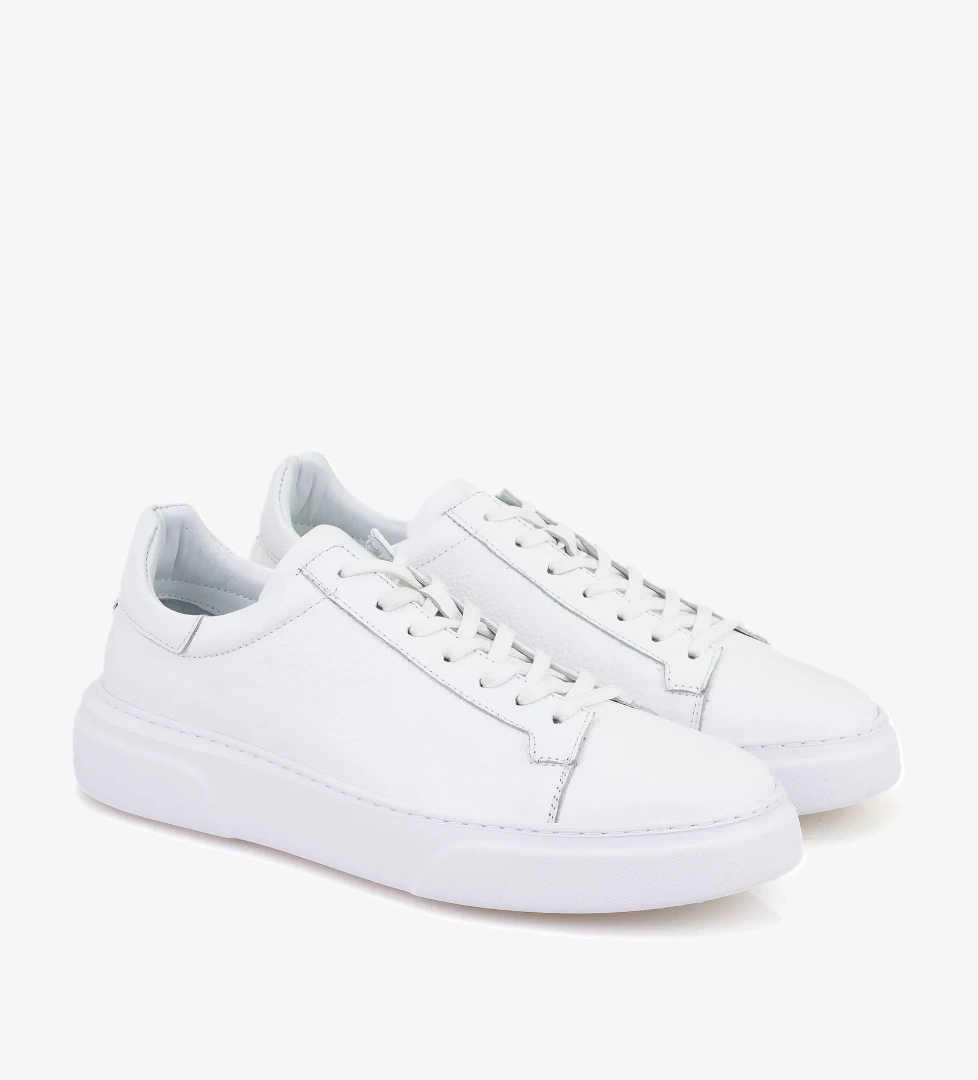 Brendon Beyaz Erkek Deri Günlük Ayakkabı - Görsel 1