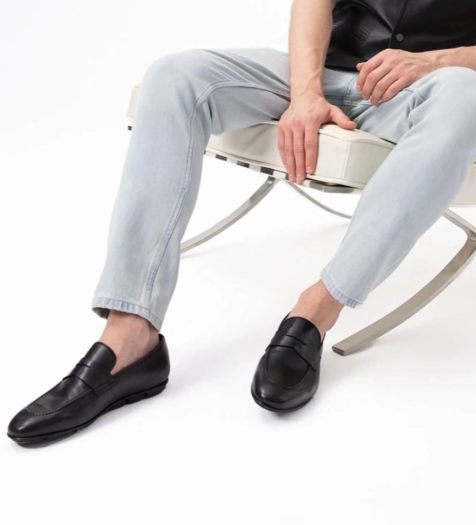 Derek Siyah Erkek Deri Günlük Ayakkabı