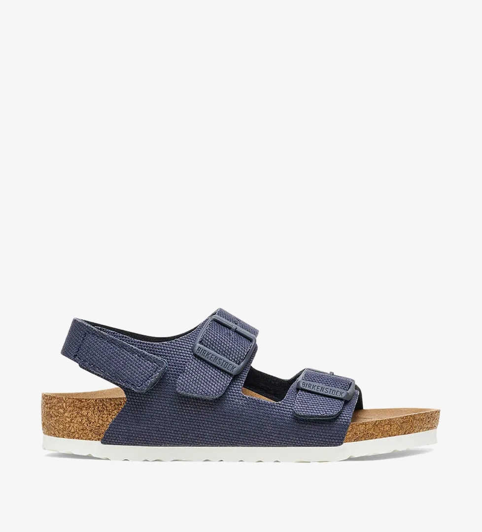 Birkenstock Milano Tex Canvas Vegan Bebek Lacivert Sandalet - Görsel 1