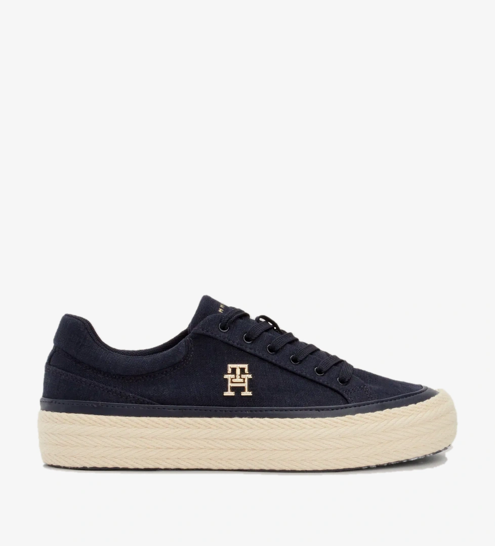 Tommy Hilfiger Vulcing Linnen Kadın Lacivert Sneaker - Görsel 1