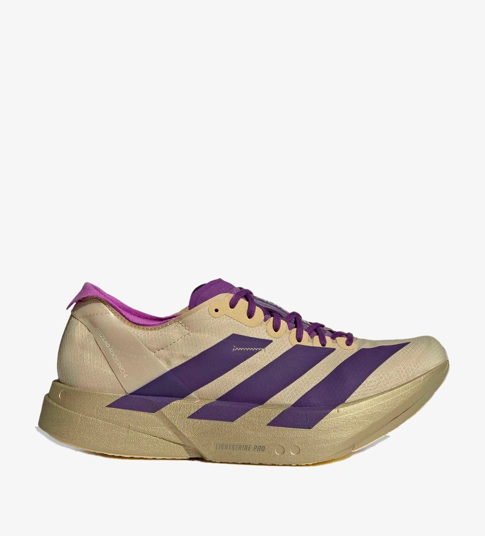 adidas Adizero Adios Pro 4 Erkek Bej Koşu Ayakkabısı