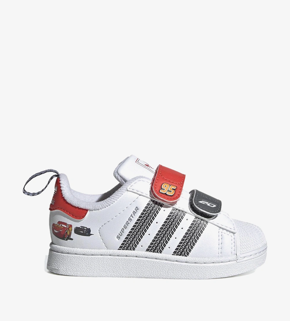 adidas Pixar Cars Superstar II Comfort Closure Beyaz Bebek Ayakkabı