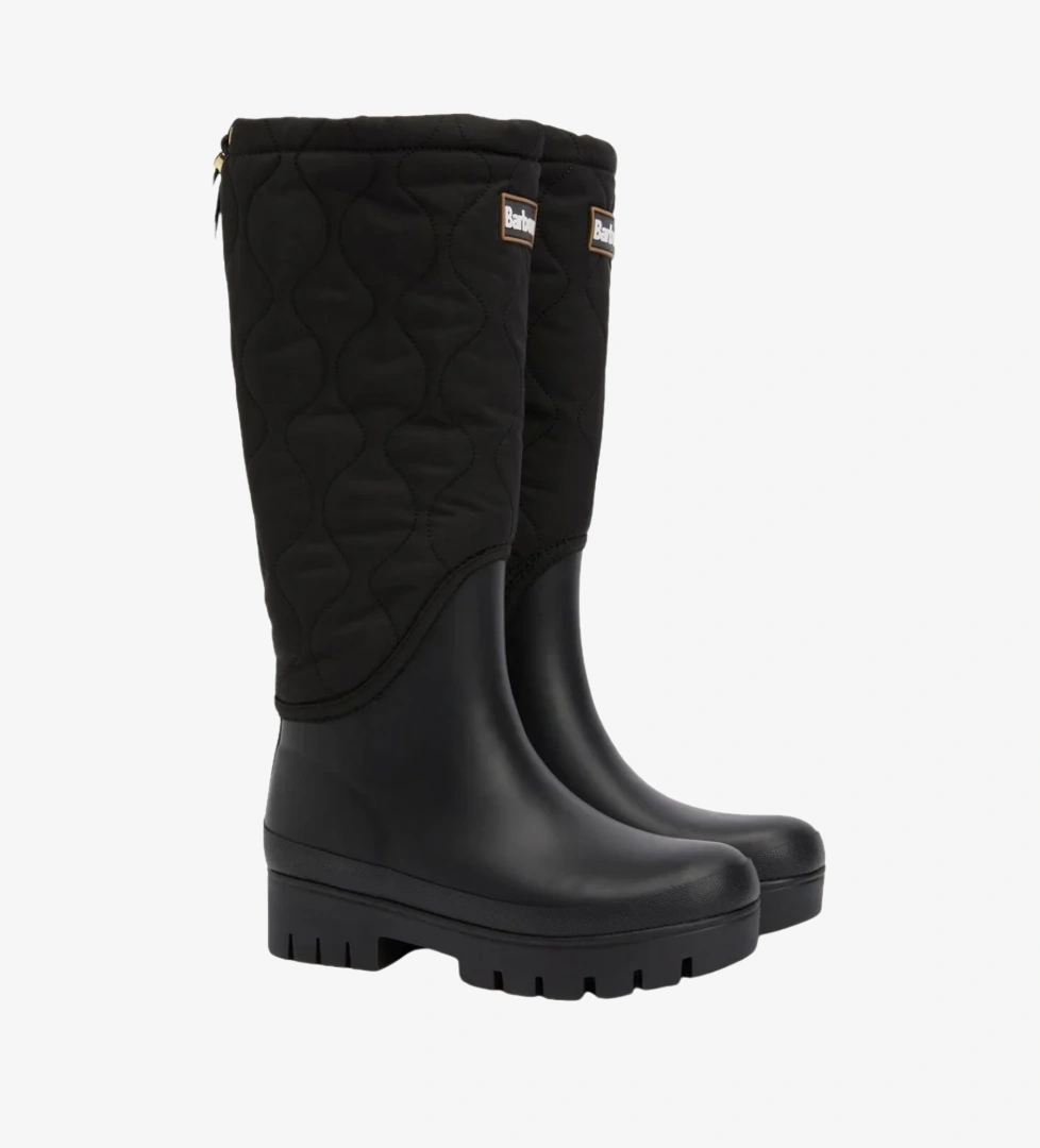 Barbour Barbour Siyah Marnie Kapitone Tall Welly Çizme FashFed'de! Siyah - 1. görsel