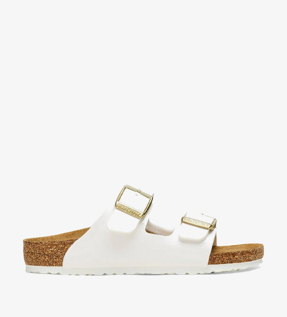 Birkenstock Arizona Bf Patent Çocuk Beyaz Terlik