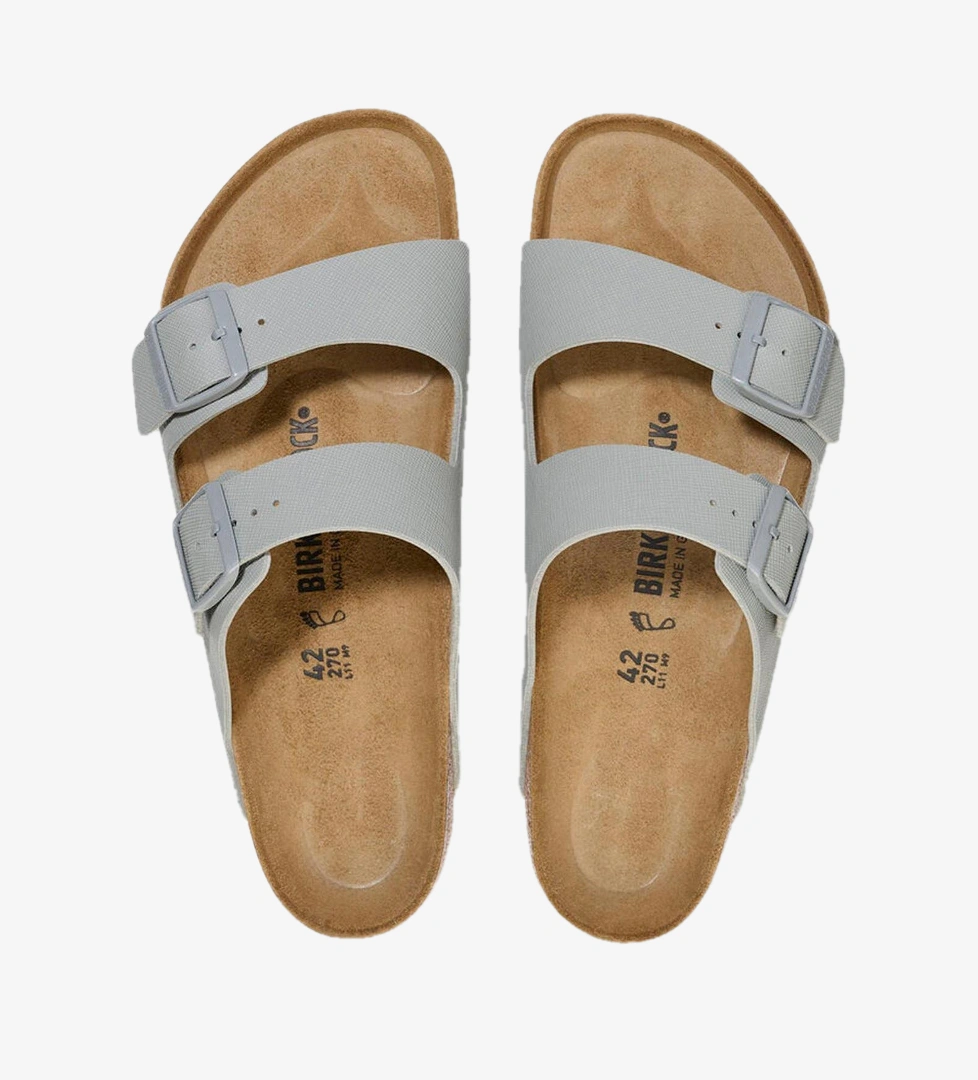 Birkenstock Arizona Bf Saffiano Erkek Gri Terlik