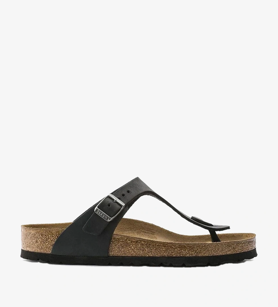 Birkenstock Gizeh Oiled Leather Unisex Siyah Terlik