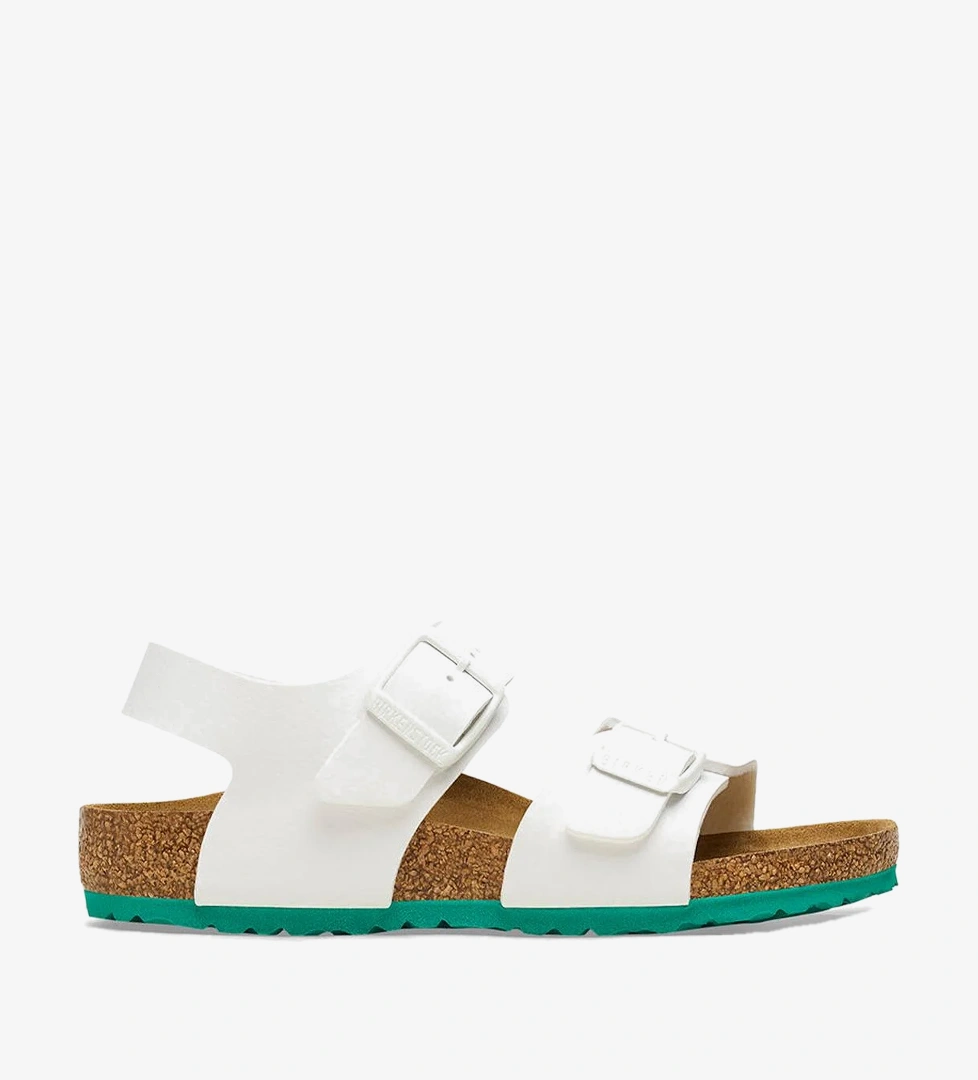 Birkenstock New York Bf Desert Soil Çocuk Beyaz Sandalet
