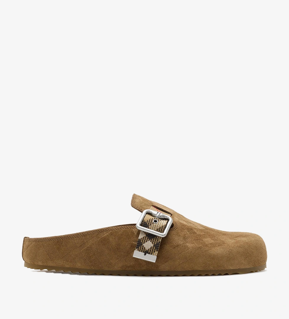 Burberry Kahverengi Burberry Check Suede